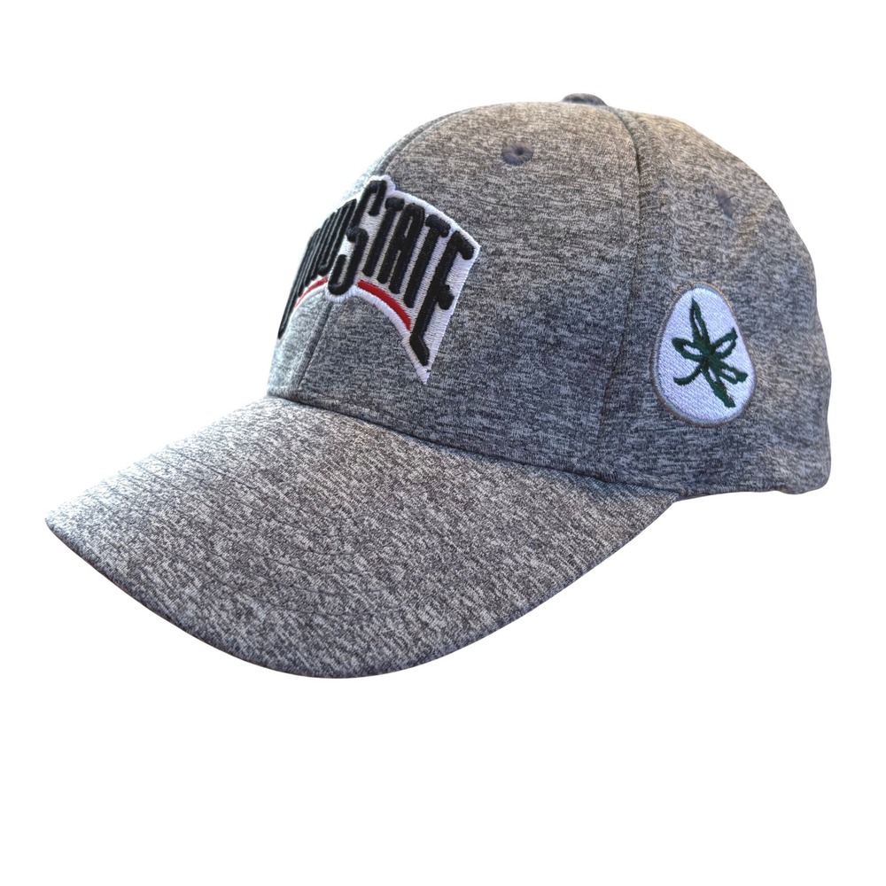 Ohio State Buckeyes Hat Heather Gray Space Dye Adjustable Baseball Cap NCAA - Picture 6 of 8